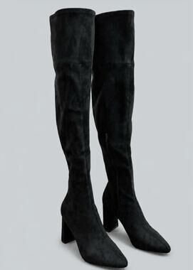 NWOB Jeffrey Campbell Parisah-2 Over The Knee Heeled Boots Brown Suede Sz 6